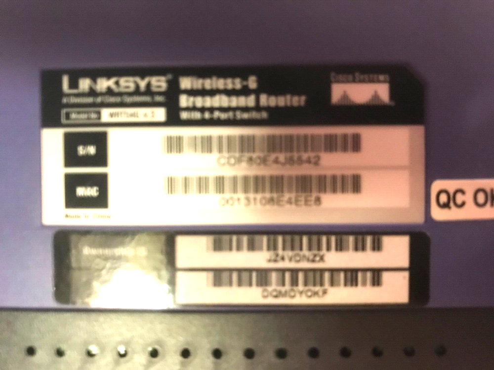 Linksys WRT54G V8 Wireless Router