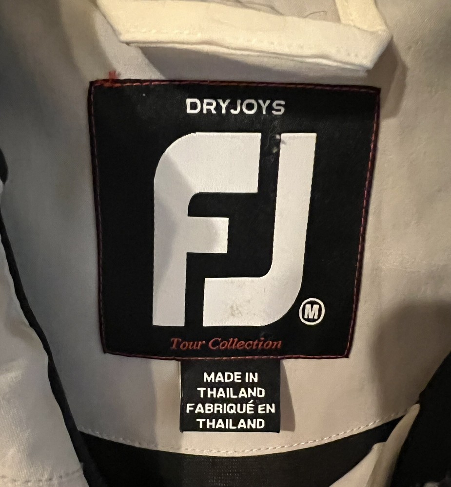 FootJoy Jacket Mens Medium Gray DryJoys Tour Collection 1/2 Zip Pullover