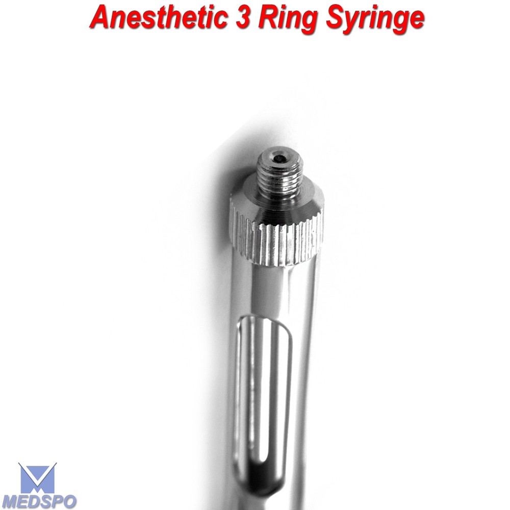 Three Ring Syringe Anesthesia Injection 1.8ml Anesthetic Aspirating Syringe Tool