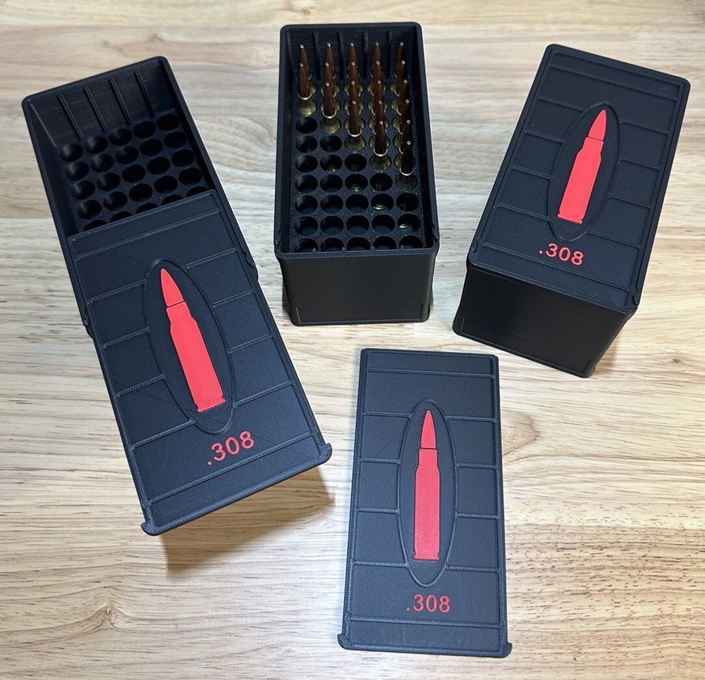 .308 / 7.62x51mm Ammo Box 50rd Capacity (3 Pack)