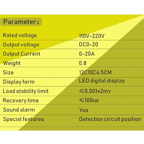 Short Circuit Tester with Digital Display & Buzzer Alarm, Adjustable Us Plug