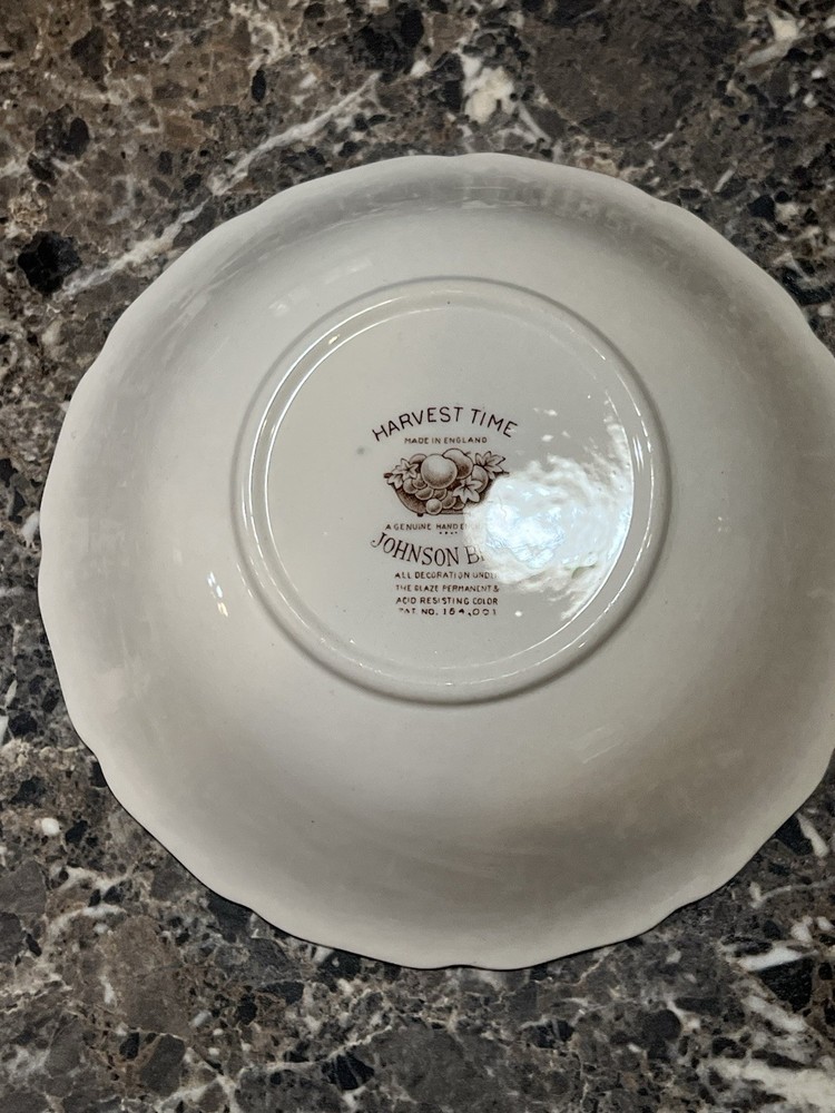 Johnson Bros Harvest Time Vintage Ceramic Dinner Set Fruit Pattern England