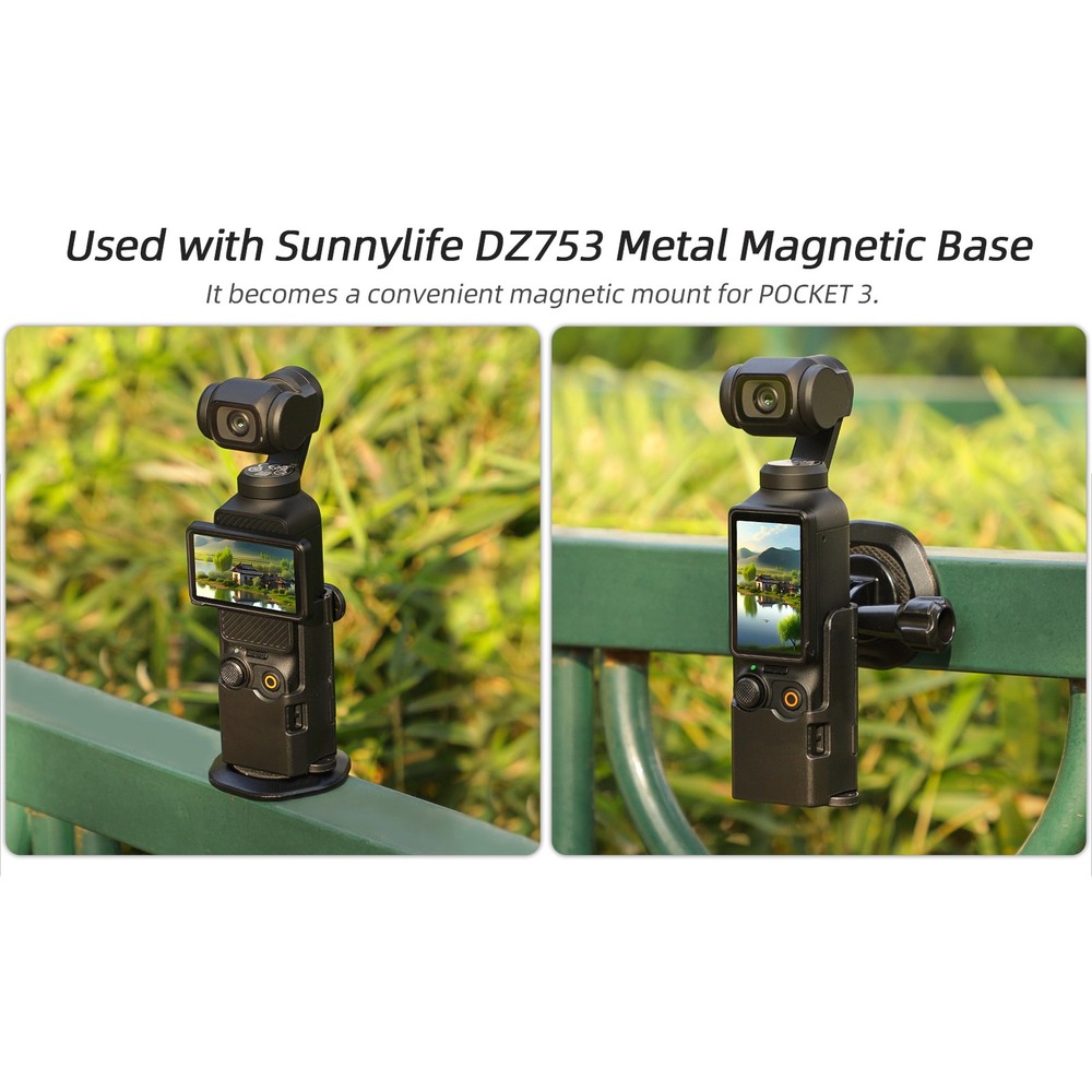 For DJI Osmo Pocket 3 Foldable Upper & Lower Dual Adapter Mount Accessories