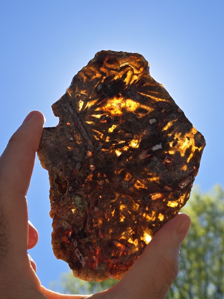 Turkish Stick Agate Slab Slice Lapidary Unique Ankara Turkey