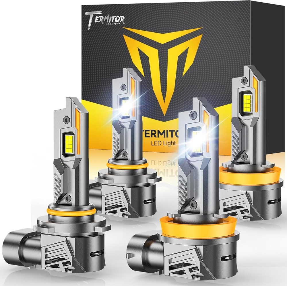 Latest H11/H9/H8 9005/HB3 Light Bulbs Combo, 12X 100,000LM Ultra-Bright, 360° A