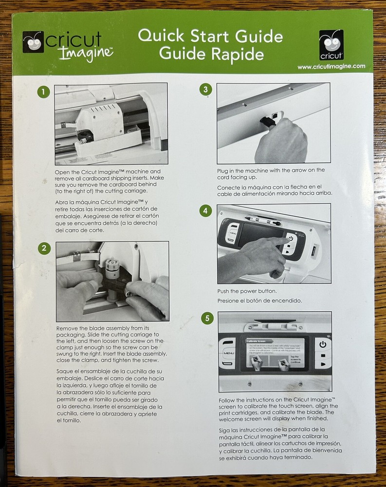 Cricut Imagine User Manual, Quick Start Guide, DVD