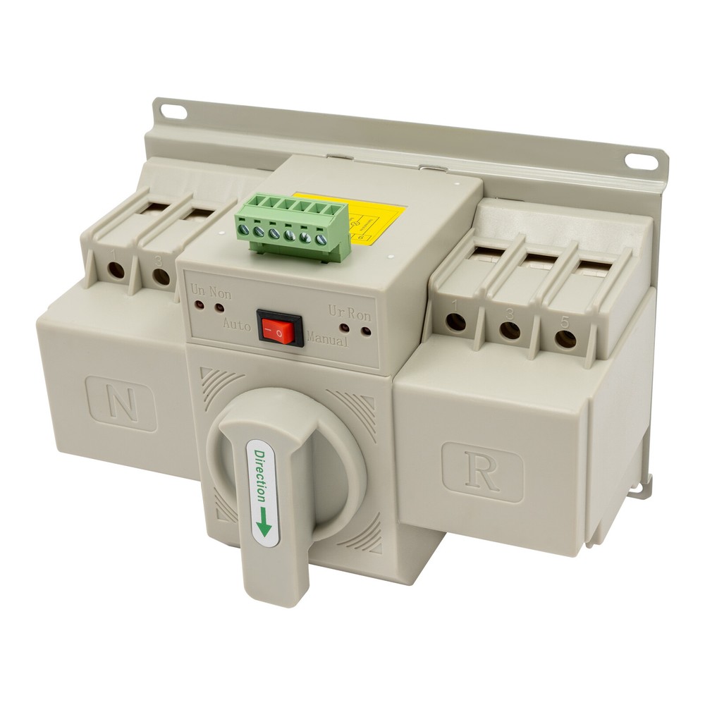 Manual 110V Dual Power Automatic Transfer Switch 3P Generator Changeover Switch