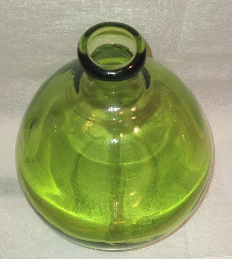 Recycled Green Glass Vase Hand Blown