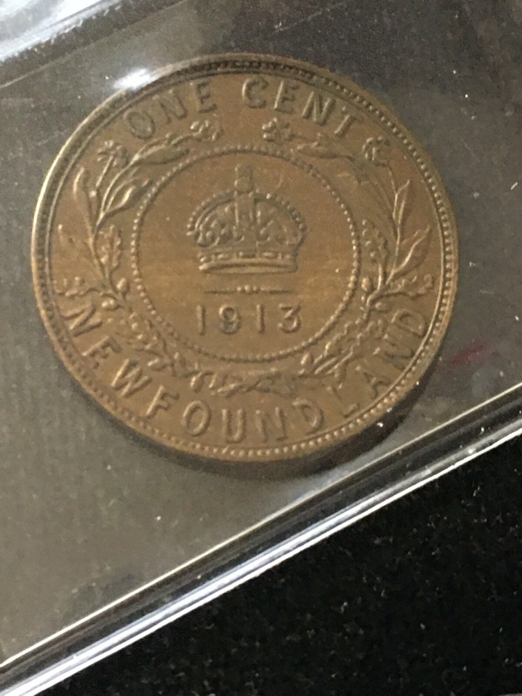 1913 ICCS Graded Newfoundland, Large ¢1 Cent, **MS-60**