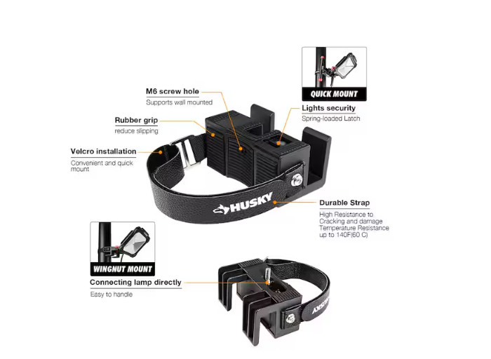 Husky Portable Work Light Mount with Strap K9028