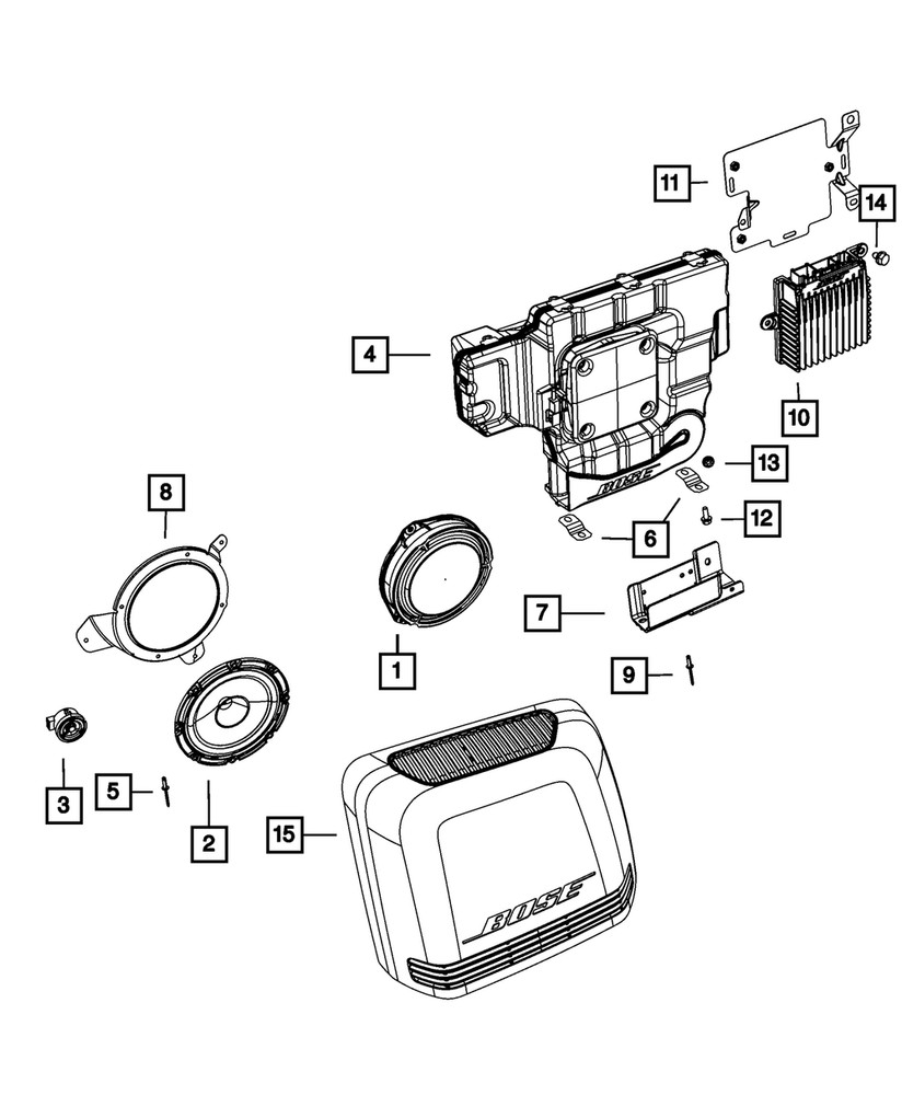 Genuine Mopar Tweeter Speaker 68073735AA