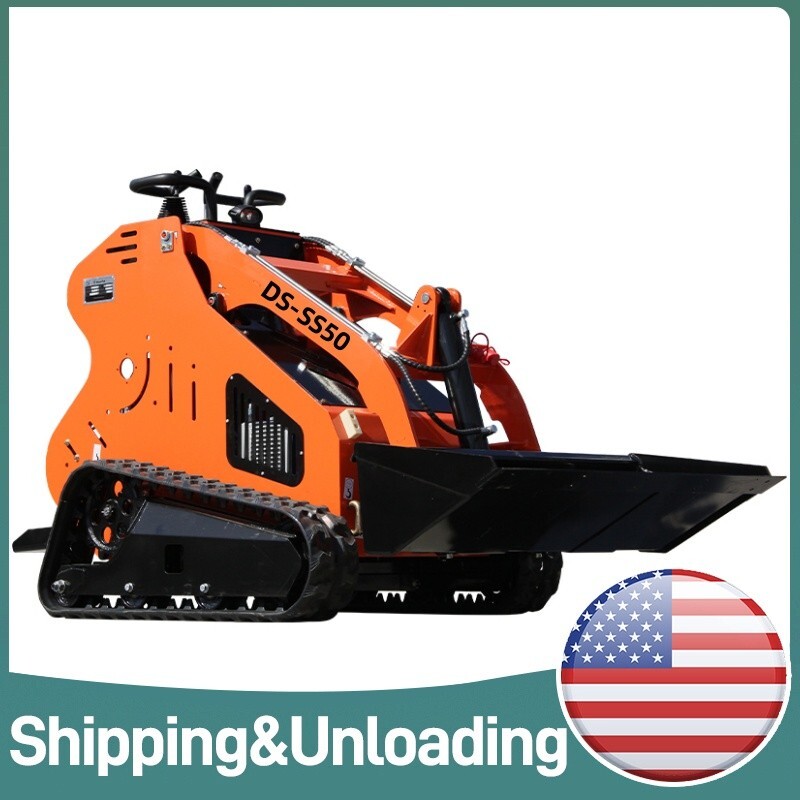 Free delivery.Mini crawler loader.13.5HP gasoline engine.Equipped with radiator
