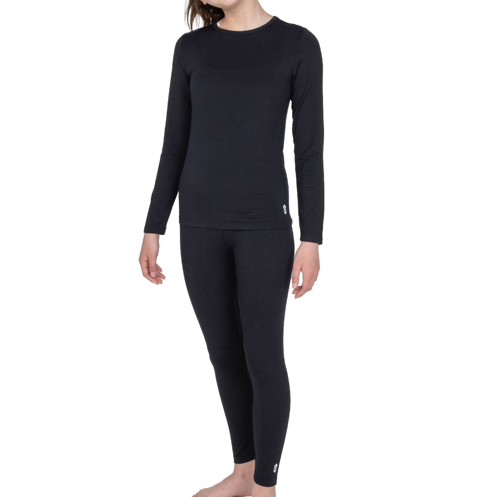 Free Country Kids 2-Piece Base Layer Set Size Medium Black
