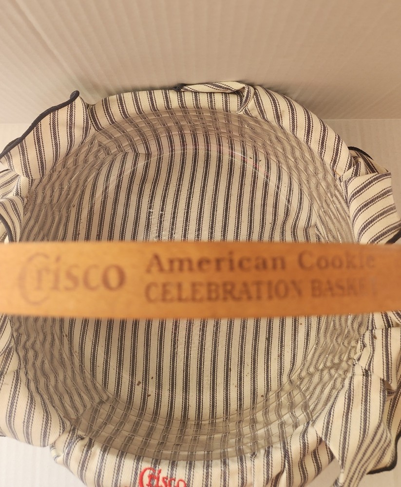 Longaberger 1992 Crisco American Cookie Celebration Basket/Liner/Protector