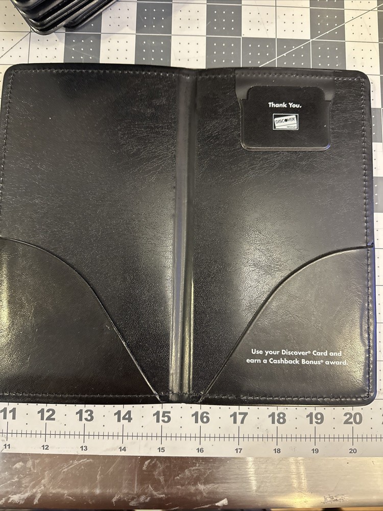 9- Used Double Panel Discover CHECK Books PRESENTERS RESTAURANT