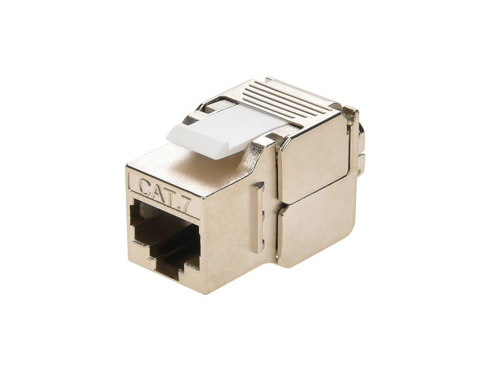 Cat7 180-Degree Keystone Jack, Solid Wire, 25-Pack