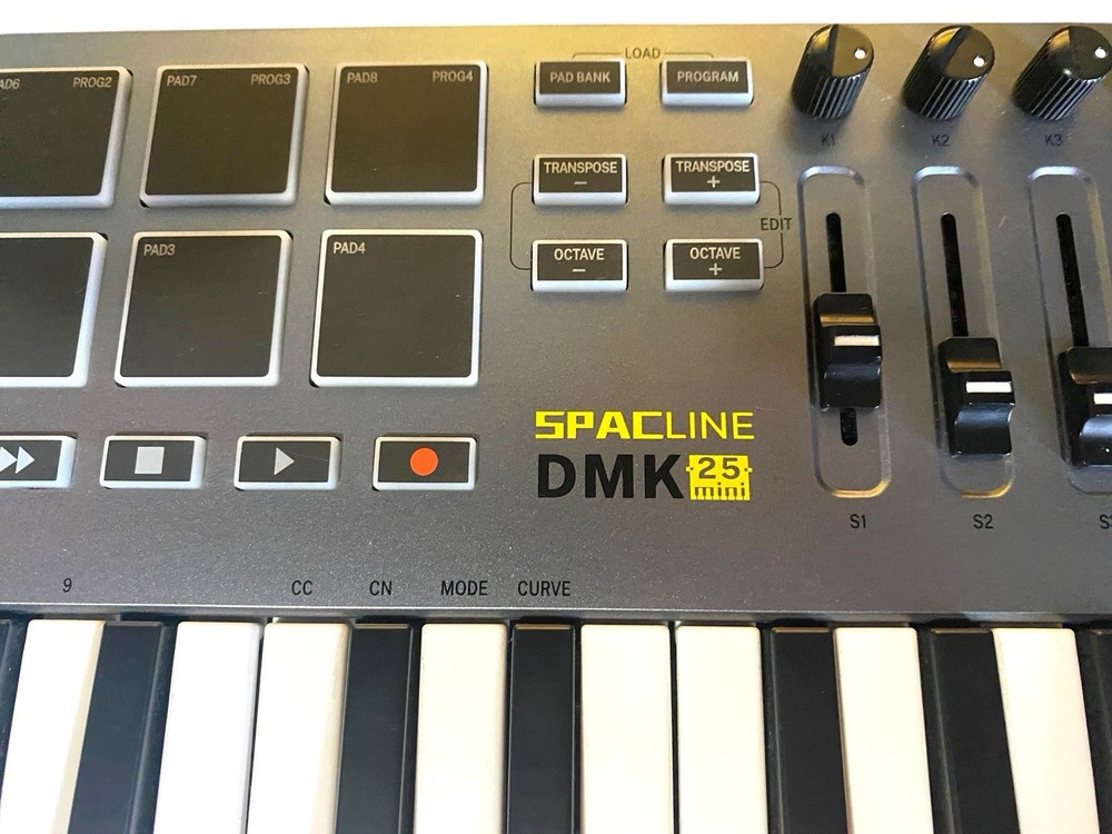 Donner DMK25 Spacline MIDI Keyboard Controller 25 Mini Key Portable USB-C Tested