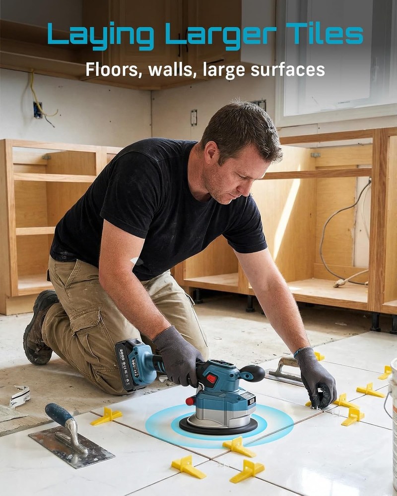 Tile Vibration Tool 145Mm: Vibration Leveling Machine 10-Hours Long Lasting, Til