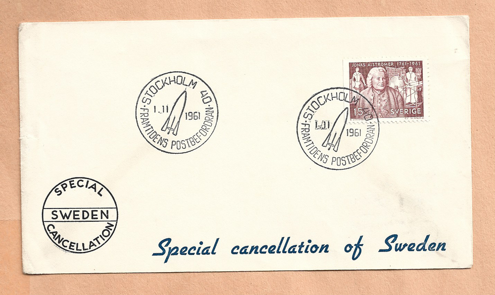SWEDEN SPACE SPECIAL CANCELLATION 1961 SPACE COVER