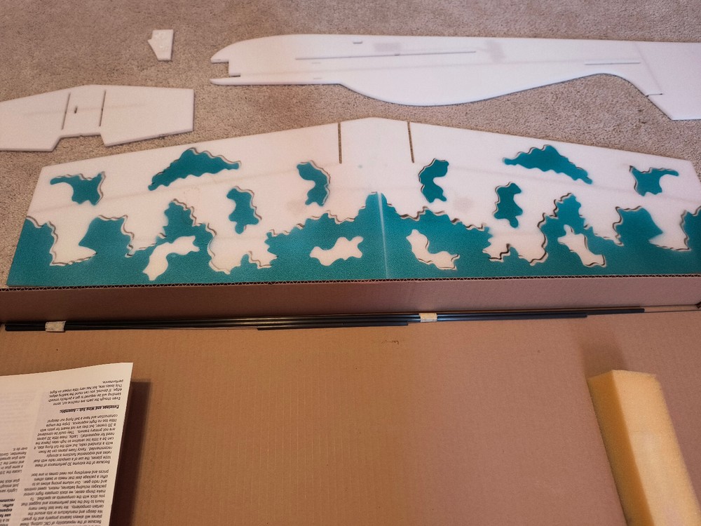Fancy Foam Wing Span 37" Printed Includes Manual and Rods