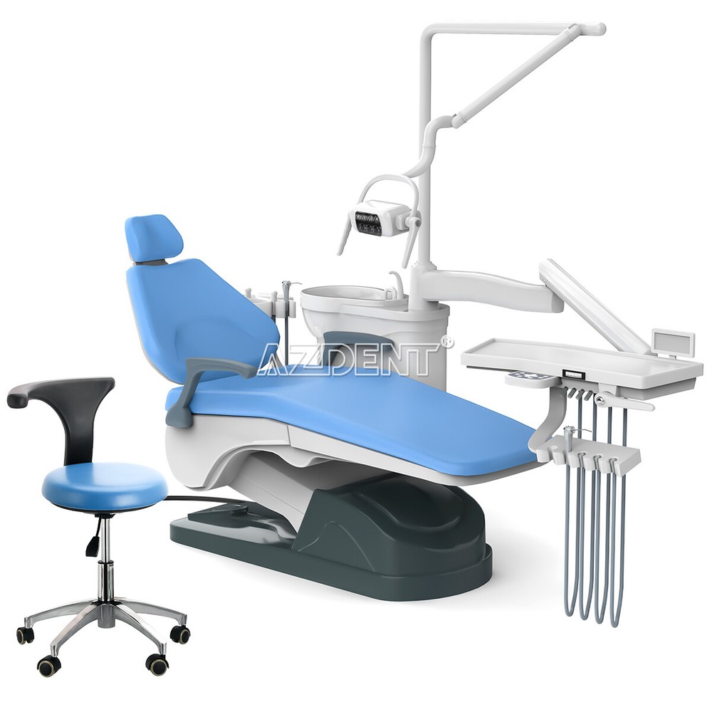 Dental Unit Chair Computer Control+Stool /Portable Suction Unit +Air Compressor