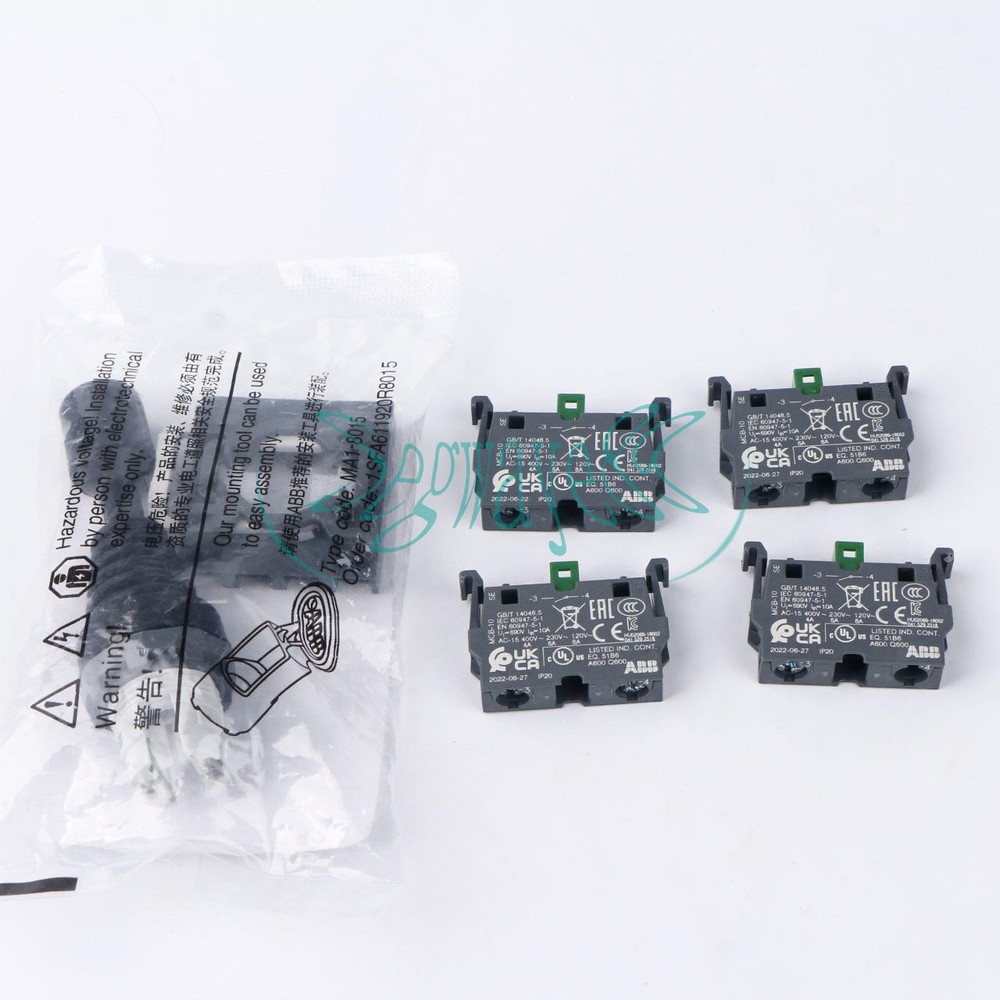 1x ABB Control Joystick Switch MJS6-40B with 4 MCB-10 Contacts Reset Type