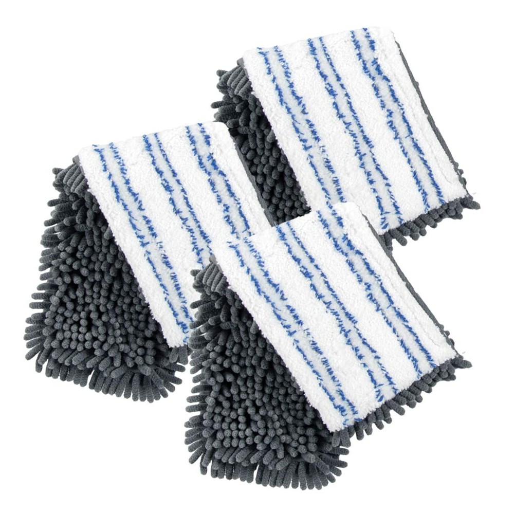 3 Pack Microfiber Flip Mop Refills, Dua-Action Microfiber Mop Replacement Pad...