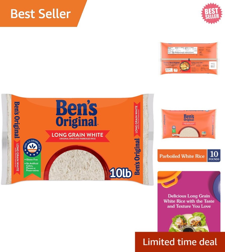 10 lb Enriched Parboiled Long Grain White Rice - Quick, Nutritious & Delicious