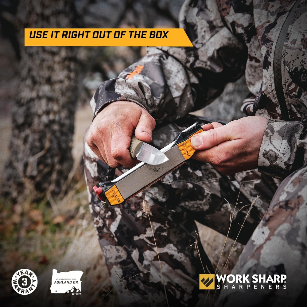 Work Sharp Guided Field Sharpener, Compact Travel Knife One Size, Black