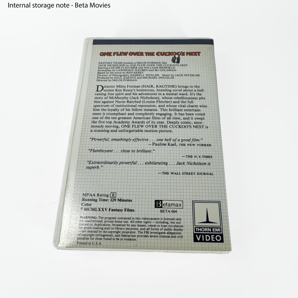 One Flew Over The Cuckoo's Nest - Beta Tape