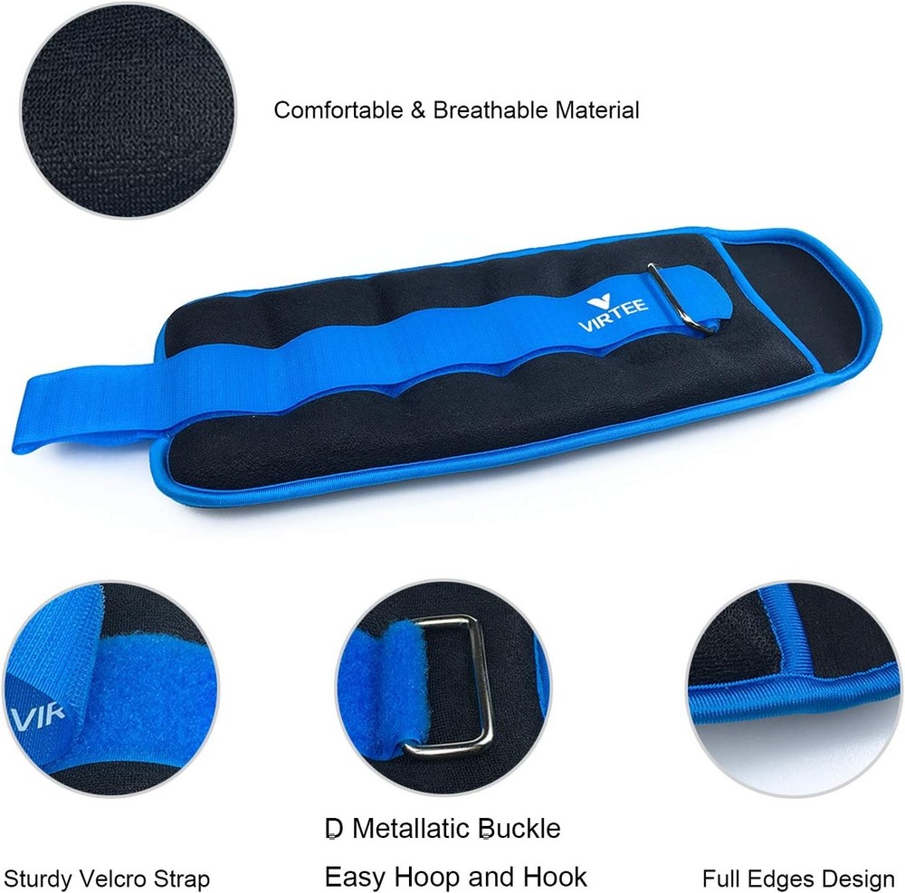 Ankle/Wrist 8 lbs ( 4 per ankle ), 8 pair (4 each), Light Blue