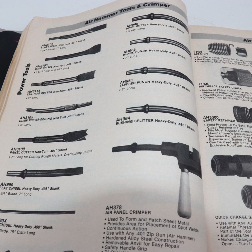 MAC Tools 1986 Product Catalog MT86CAT with Tool Name Index