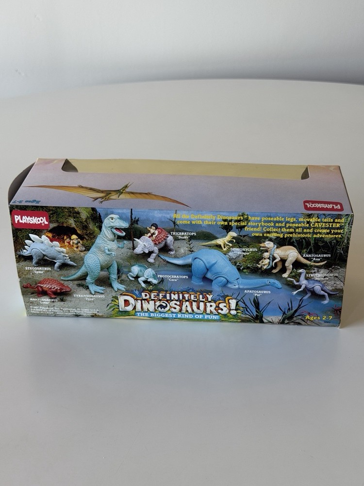 Vintage 1987 PLAYSKOOL Definitely Dinosaurs Protoceratops Open Box