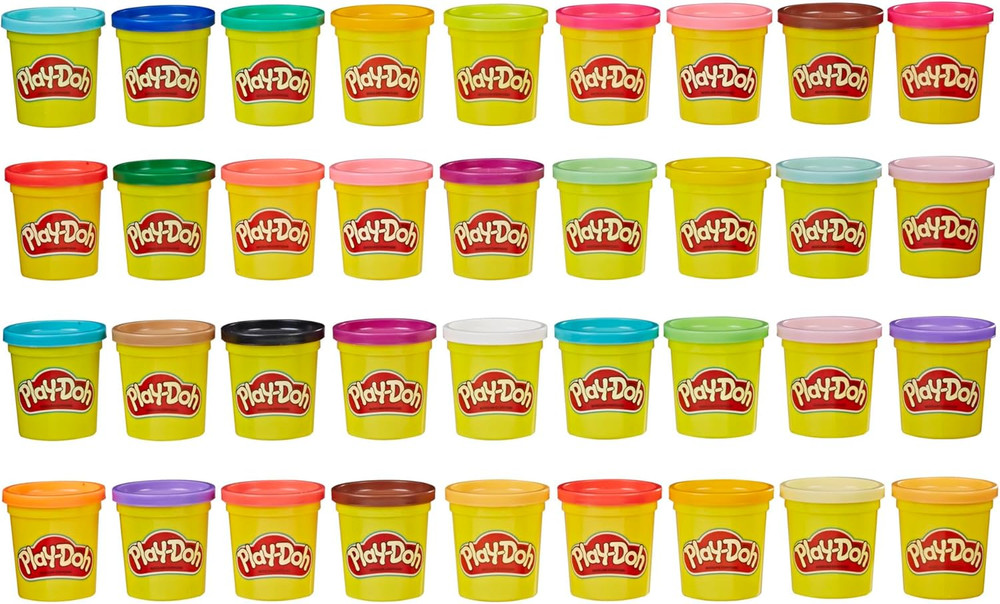 Play-Doh 36-Pack Modeling Compound, Non-Toxic, Assorted Colors, 3 Oz Cans
