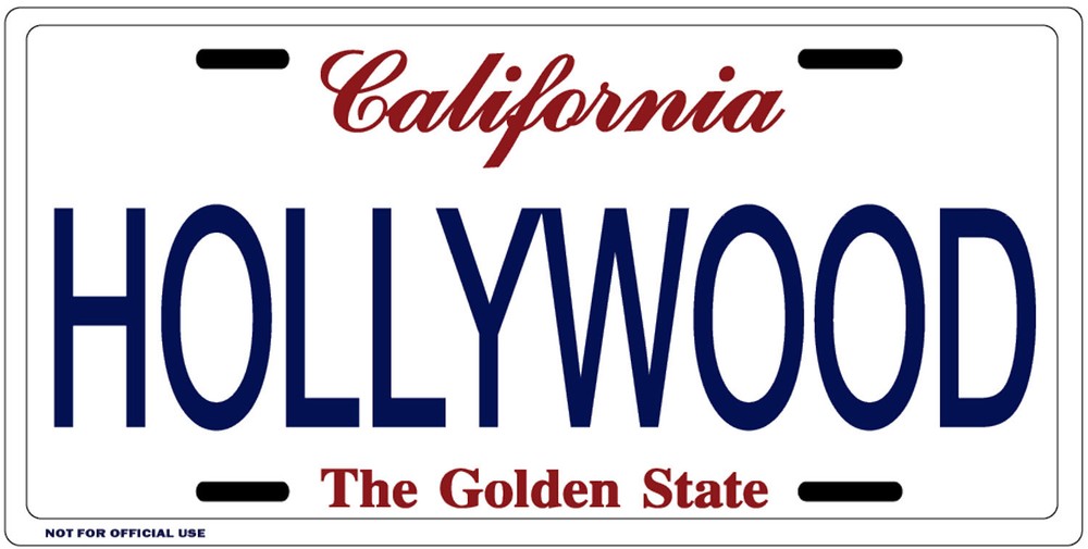 Hollywood License Plate - 3211