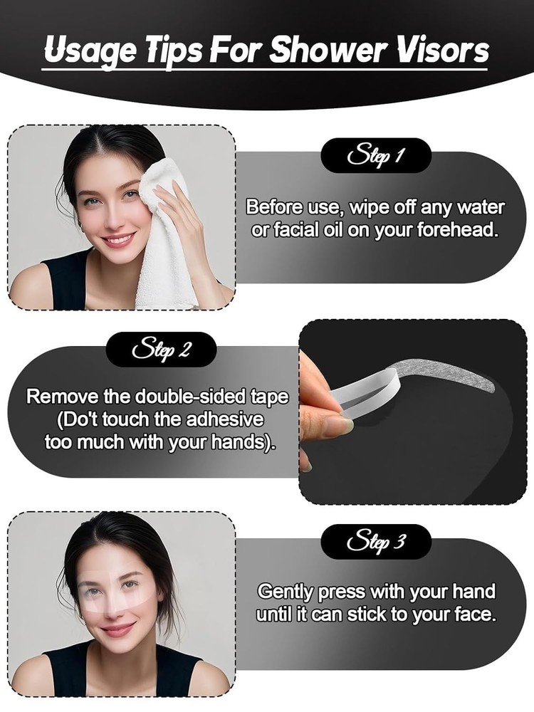 Face Eye Shield, 50 Pcs Plastic Shower Shield Visor Eye Protector Makeup