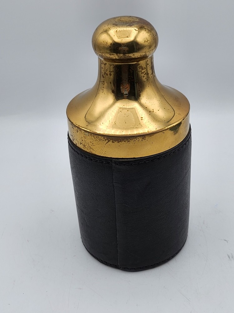 Vintage Gin Leather And Glass Decanter