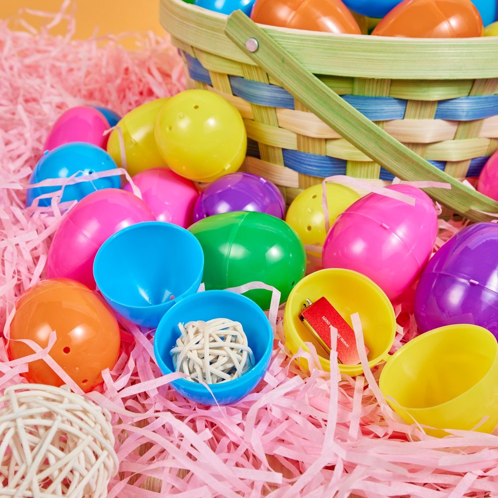 JOYIN 200 PCS 2.3" Easter Eggs, Empty Plastic Eggs 200Pack, Multicolor