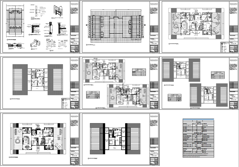 100’x56’ 4-Bedrooms, 4-Bathrooms Charming A-Frame Architectural Build Plans PDF