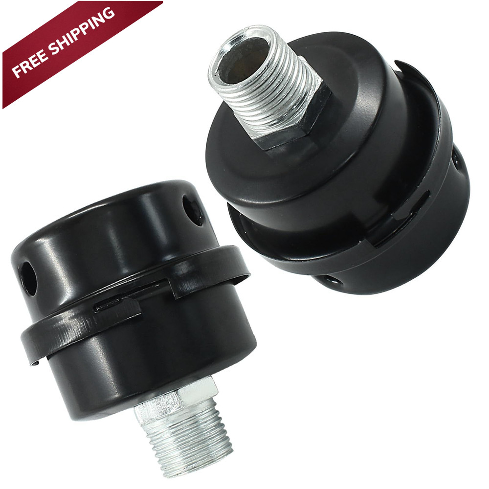 Hordion 2 Pack Air Compressor Silencer, 1/2" Thread