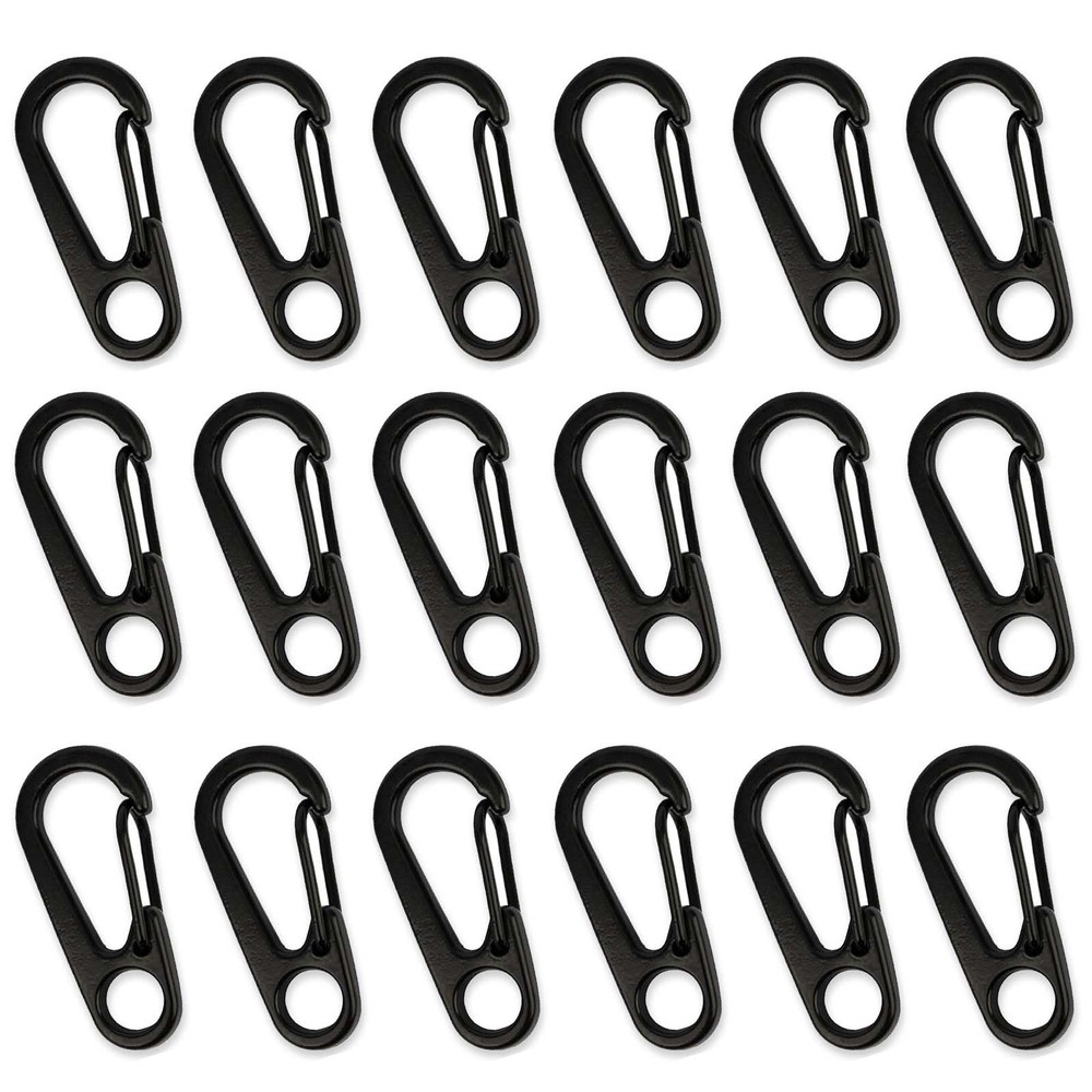 18PCS Mini Carabiner Clips Tiny Spring Snap Hook Keychains, Multi-Purpose All...