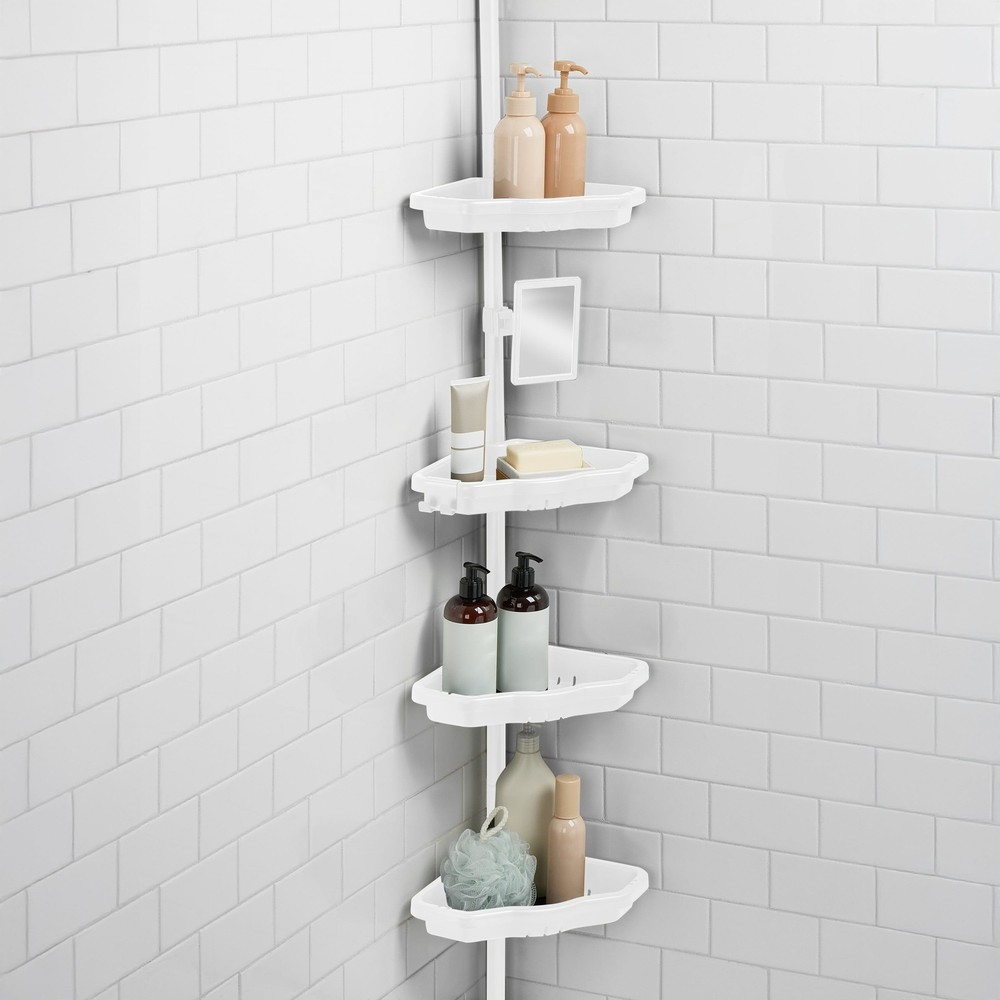 4 Tier Corner Shower Organizer in Black