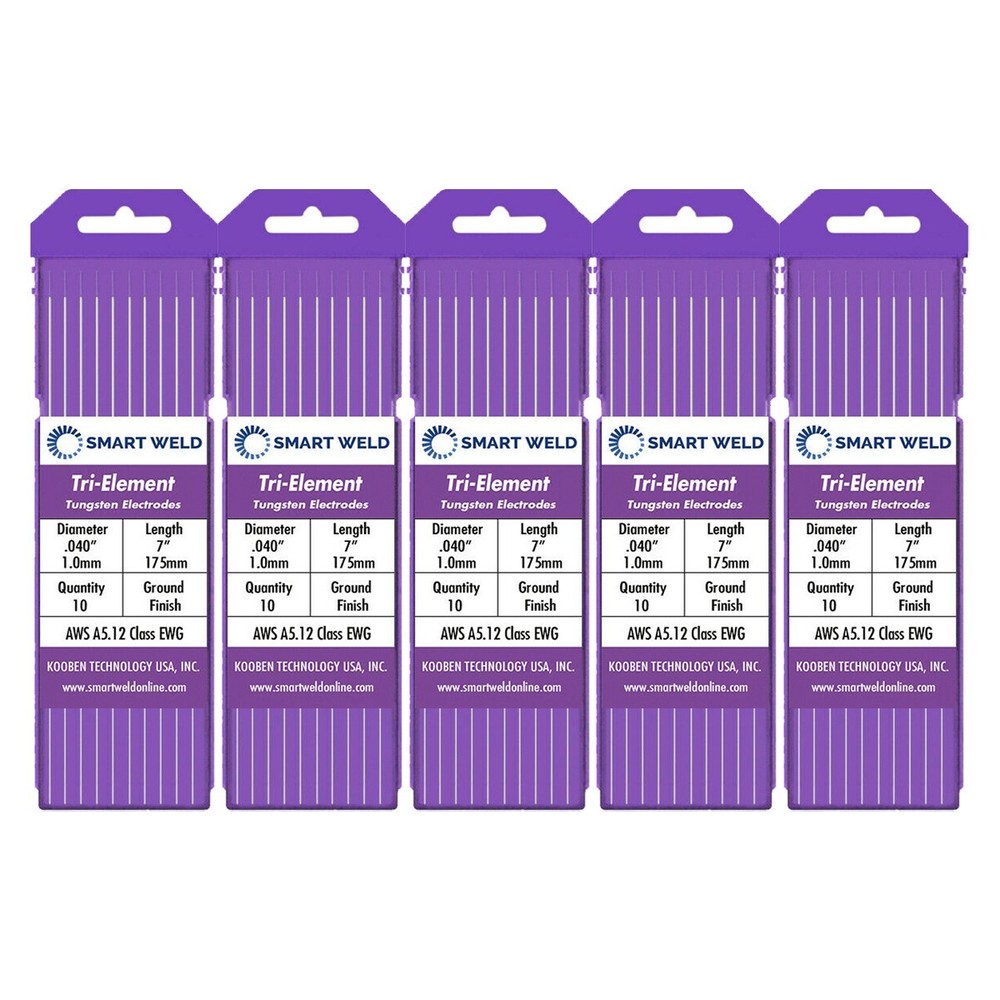 Purple TIG Welding Tungsten Electrode .040" (50 pack, EWG, Comparable with E3)