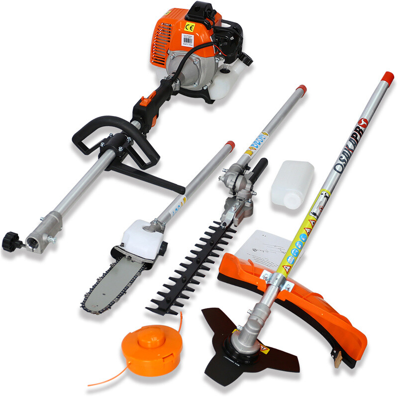 4 in 1 Multi-Functional Trimming Tool 52CC w/ Gas Pole Saw Hedge Grass Trimmer