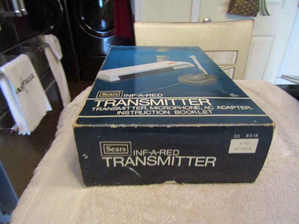 Vintage Sears Infared Wireless Transmitter & Microphone Communication Device NOS