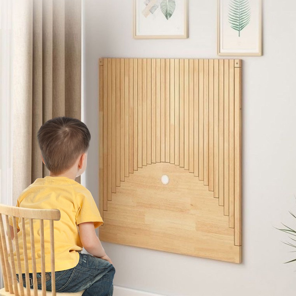 Folding Desk Wall Mounted Computer Desk Table Solid Wood Home office Decor US