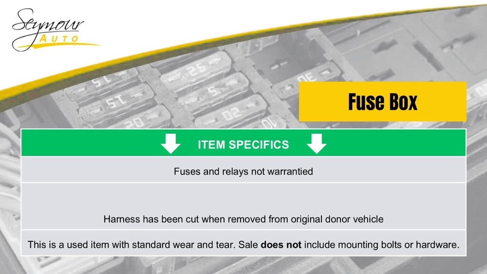 Fuse Box Engine Fits 2007-2012 SENTRA OEM