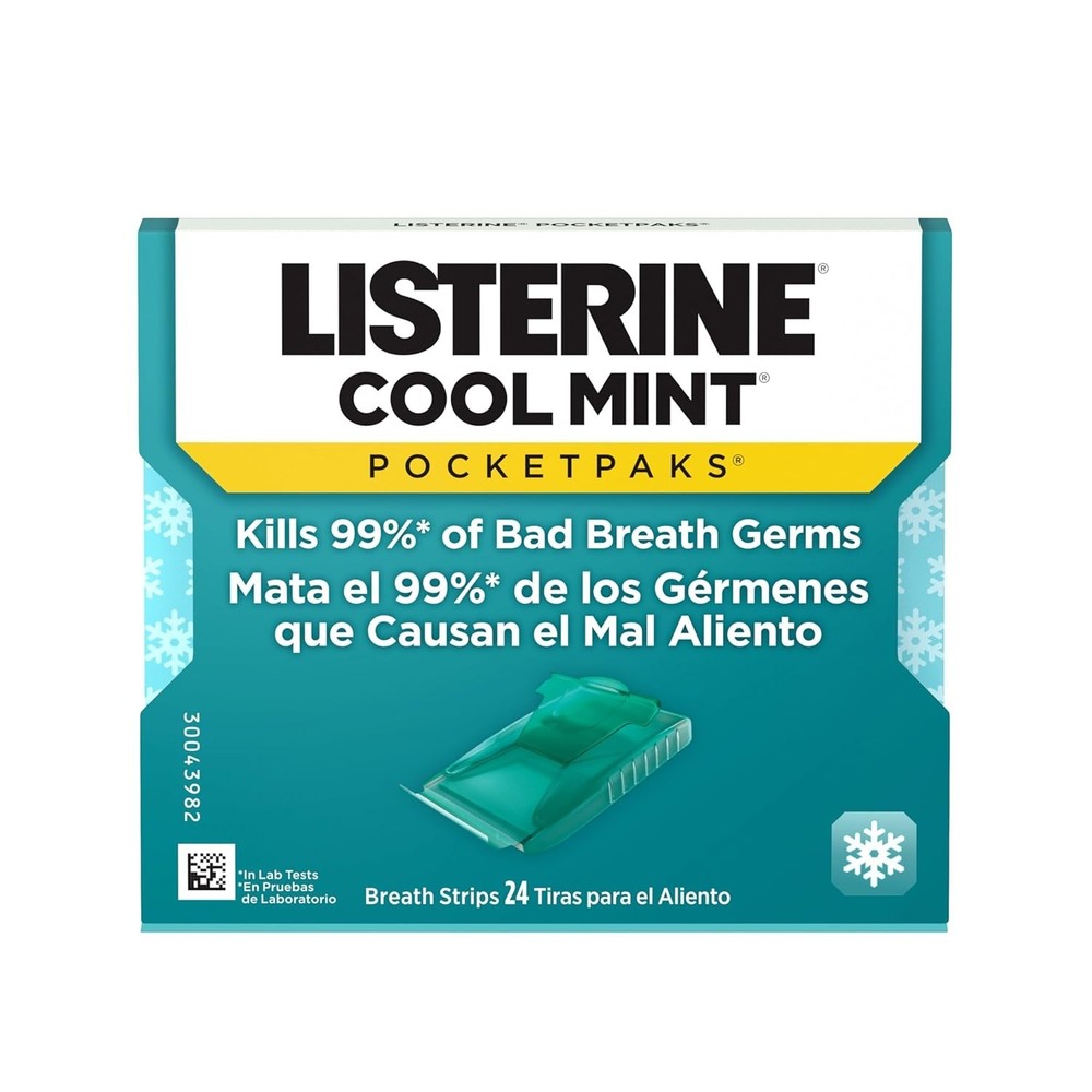 Pocket-Sized Mint Strips for Bad Breath, 12 Pack