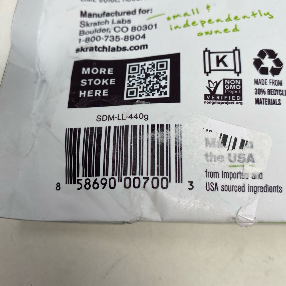 Skratch Labs Hydration Mix Lemon + Lime 20 Servings 15.5oz Bag