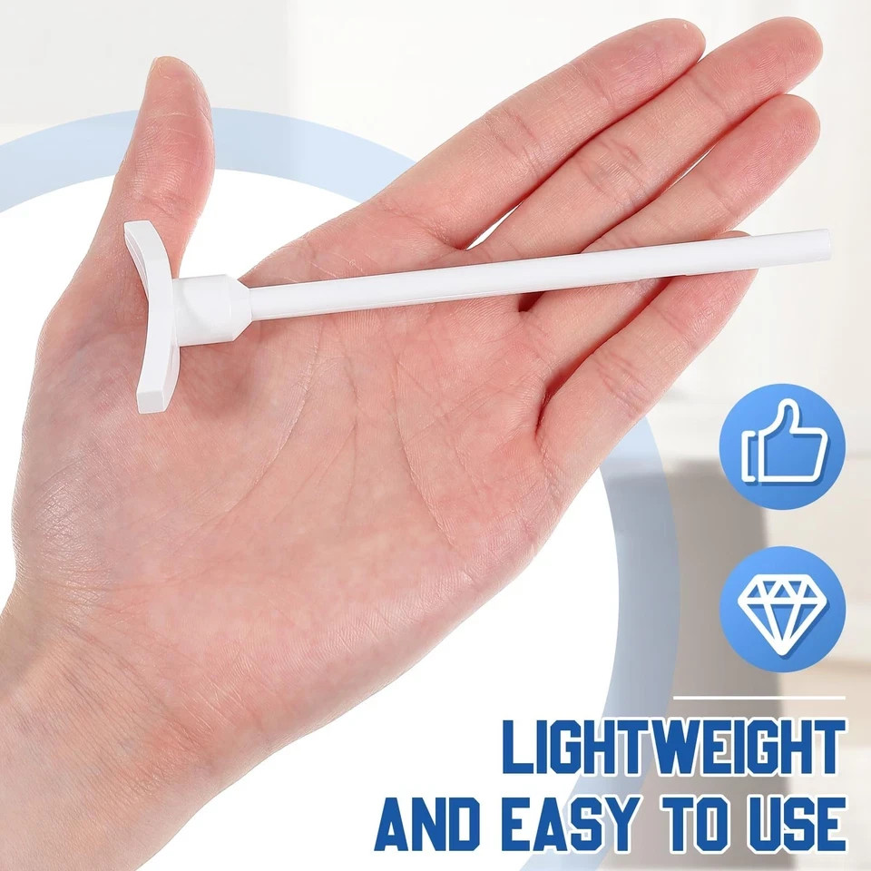 6 Pcs Round Ceiling Diffuser Plastic Key Handle, Vent for Steel White